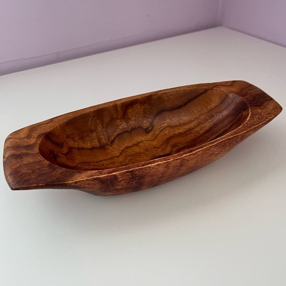 Mid century modern vintage gorgeous wooden bowl— hold in style! Serving - Picture 6 of 6